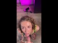 Girlfriend learns to suck cock and gets cum on her tits