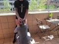 Busty French Girl Sucks My Cock on a Paris Hotel Balcony! "Risky Blowjob"