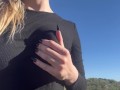 Public NZ beachwalk JOI with edging and ruined orgasm