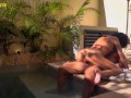 Tight Latina LilmissG Gets Fucked Next To The Pool Raw