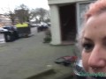 Sexy Tattooed Ex-Girlfriend doing her first Cumwalk in Amsterdam