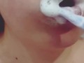 CLEANING MY DIRTY MOUTH AFTER HUGE CREAMPIE/CLOSE UP