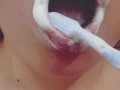 CLEANING MY DIRTY MOUTH AFTER HUGE CREAMPIE/CLOSE UP