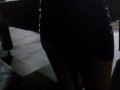Crazy and hot public exhibition in public bar, upskirt public flash no panties