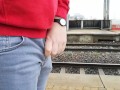 Male Desperation & Public Pissing! Waiting for my Train and Need to Pee so badly!
