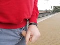 Male Desperation & Public Pissing! Waiting for my Train and Need to Pee so badly!