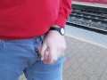 Male Desperation & Public Pissing! Waiting for my Train and Need to Pee so badly!