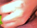 A Big Cucumber Stretches My Juicy Tight Pussy & Make Me Supper Horny, its Like Real Fucking Feeling