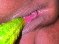 A Big Cucumber Stretches My Juicy Tight Pussy & Make Me Supper Horny, its Like Real Fucking Feeling