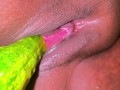 A Big Cucumber Stretches My Juicy Tight Pussy & Make Me Supper Horny, its Like Real Fucking Feeling