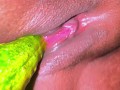 A Big Cucumber Stretches My Juicy Tight Pussy & Make Me Supper Horny, its Like Real Fucking Feeling