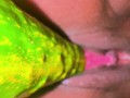 A Big Cucumber Stretches My Juicy Tight Pussy & Make Me Supper Horny, its Like Real Fucking Feeling