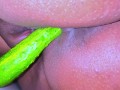Egyptian Hot Unmarried Girl Riding on Big Cucumber When Her Parents Are not at home - Cucumber Fuck