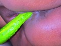 Egyptian Hot Unmarried Girl Riding on Big Cucumber When Her Parents Are not at home - Cucumber Fuck