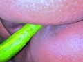 Egyptian Hot Unmarried Girl Riding on Big Cucumber When Her Parents Are not at home - Cucumber Fuck