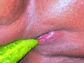 Hot Single Girl puts cucumber in her pussy, She Want A Boyfriend To Fuck Her - Pussy Destroy Fucking