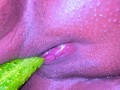 Hot Single Girl puts cucumber in her pussy, She Want A Boyfriend To Fuck Her - Pussy Destroy Fucking