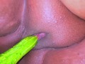 Hot Single Girl puts cucumber in her pussy, She Want A Boyfriend To Fuck Her - Pussy Destroy Fucking