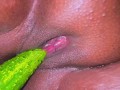 Hot Single Girl puts cucumber in her pussy, She Want A Boyfriend To Fuck Her - Pussy Destroy Fucking