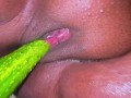 Hot Single Girl puts cucumber in her pussy, She Want A Boyfriend To Fuck Her - Pussy Destroy Fucking
