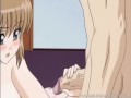 Busty anime teen licked out after fucking cock