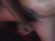 I masturbate while a group of people peep through the glory hole on each side