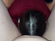 Our brunette neighbor takes turns licking our pussies - IkaSmokS