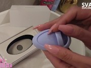 MILF in the Bathroom with Echo2 Svakom. She loves to rub hot cum into her body