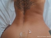 Showing off her Asshole to all City resulting huge load of cum on the Ass