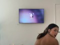 Cute latina playing with her titties and then bending over showing her little asshole