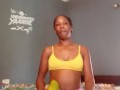 Cute Ebony Girl Deepthroat her Sweet Thick Mango Fruit