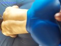 Play with my ass in tight gym pants.