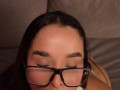 LATINA assitant gets her face filled with CUM before a meeting!
