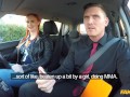 Fake Driving School GINGER Big Tits and Hairy GINGER Pussy in Hot Exam Fuck
