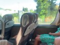 Crazy Man Takes Out His Cock On Public Bus - But Girl Doesn't Lose Her Head And Helps Him Cum