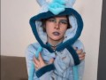 Frosty Temptation: Glaceon Cosplay Tease to Icy Lingerie Meltdown