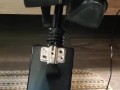 Giving a footjob in my strappy heels to a black cock on my fuck machine