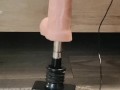 Big white cock getting a foot job from my huge lubed up clean soles ( fuck machine) dildo