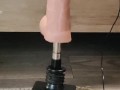 Big white cock getting a foot job from my huge lubed up clean soles ( fuck machine) dildo
