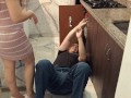 Horny Wife Seduces the Kitchen Repairman and Gets Fucked Fast Before Her Husband Comes Back Home