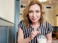 Public POV Blowjob From Hot Big Tits MILF Julia North Inside Coffee Shop
