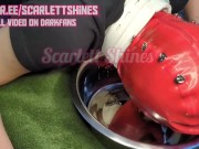Latex Slave’s Piss Drinking Challenge: Dog Bowl Humiliation (See More on Darkfans)