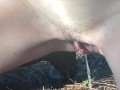 Desperate Outdoor Slut Lets Out A Long Loud Piss In The Middle Of The Forest