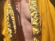Naked Hippie Slut Teases Herself In The Sunlight With Her Pussy Dripping Wet