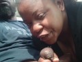 WET MOUTH EBONY TAKES FAT DICK DOWN HER THROAT IN PARKING LOT SLOPPY HEAD!!!!!!!!!!!