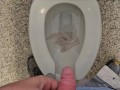Public pissing then cumming right after 🤭 I heard some come in the bathroom but I still went for it
