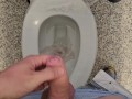 Public pissing then cumming right after 🤭 I heard some come in the bathroom but I still went for it