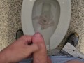 Public pissing then cumming right after 🤭 I heard some come in the bathroom but I still went for it