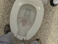 Public pissing then cumming right after 🤭 I heard some come in the bathroom but I still went for it