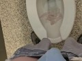 Public pissing then cumming right after 🤭 I heard some come in the bathroom but I still went for it